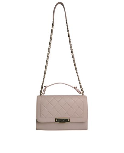 Quilted Click Flap Bag, &pound;2,995, Handbags, Beige, Leather, Front view